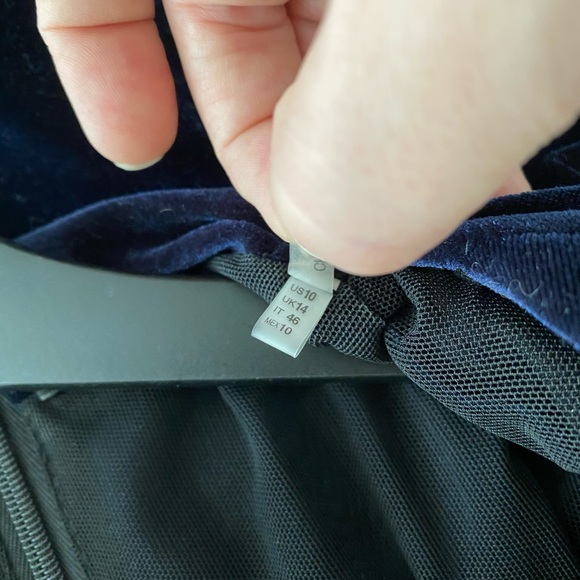 Elite Tahari dark blue cocktail dress - Picture 5 of 5